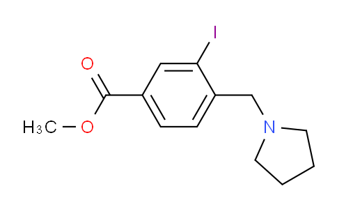 CAS No. 1131614-56-6, Methyl 3-iodo-4-(pyrrolidin-1-ylmethyl)benzoate
