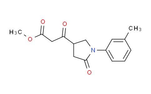 CAS No. 1229627-23-9, Methyl 3-oxo-3-(5-oxo-1-(m-tolyl)pyrrolidin-3-yl)propanoate