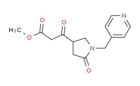 CAS No. 1229623-97-5, Methyl 3-oxo-3-(5-oxo-1-(pyridin-4-ylmethyl)pyrrolidin-3-yl)propanoate