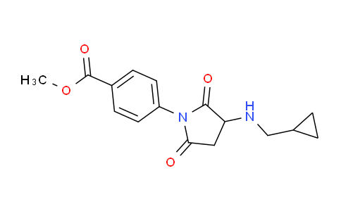 CAS No. 1415719-15-1, Methyl 4-(3-((cyclopropylmethyl)amino)-2,5-dioxopyrrolidin-1-yl)benzoate