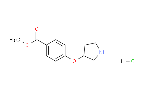 CAS No. 1220033-95-3, Methyl 4-(pyrrolidin-3-yloxy)benzoate hydrochloride