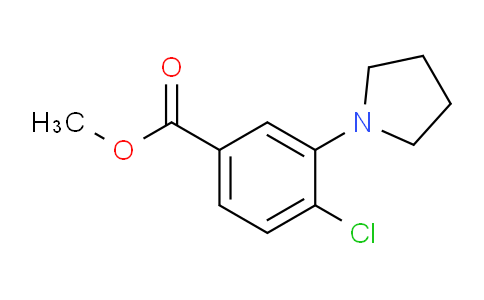 CAS No. 151296-58-1, Methyl 4-chloro-3-(pyrrolidin-1-yl)benzoate