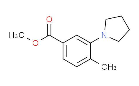 CAS No. 151296-55-8, Methyl 4-methyl-3-(pyrrolidin-1-yl)benzoate