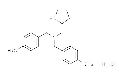 CAS No. 1353954-52-5, N,N-Bis(4-methylbenzyl)-1-(pyrrolidin-2-yl)methanamine hydrochloride
