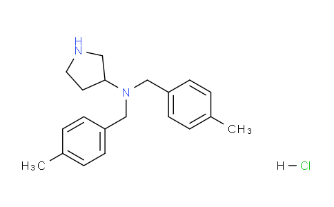 CAS No. 1289384-89-9, N,N-Bis(4-methylbenzyl)pyrrolidin-3-amine hydrochloride
