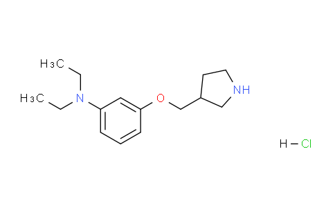 CAS No. 1220029-80-0, N,N-Diethyl-3-(pyrrolidin-3-ylmethoxy)aniline hydrochloride