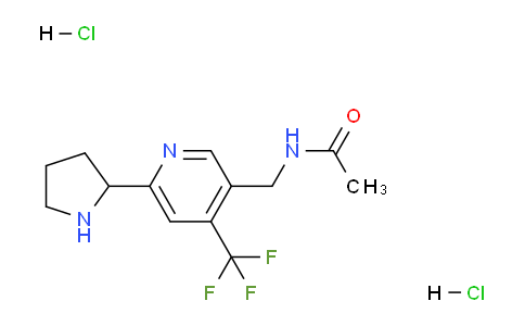 CAS No. 1361115-21-0, N-((6-(Pyrrolidin-2-yl)-4-(trifluoromethyl)pyridin-3-yl)methyl)acetamide dihydrochloride