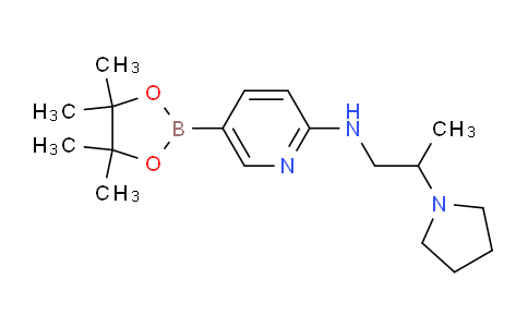 CAS No. 1353880-12-2, N-(2-(Pyrrolidin-1-yl)propyl)-5-(4,4,5,5-tetramethyl-1,3,2-dioxaborolan-2-yl)pyridin-2-amine