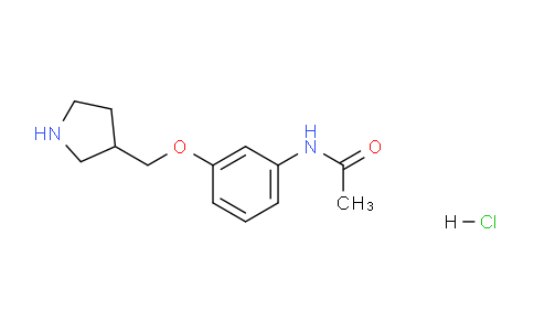 CAS No. 1219949-34-4, N-(3-(Pyrrolidin-3-ylmethoxy)phenyl)acetamide hydrochloride