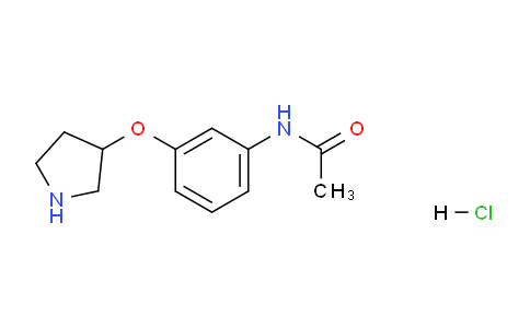 CAS No. 1220033-74-8, N-(3-(Pyrrolidin-3-yloxy)phenyl)acetamide hydrochloride