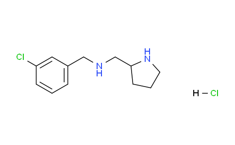 CAS No. 1261230-62-9, N-(3-Chlorobenzyl)-1-(pyrrolidin-2-yl)methanamine hydrochloride