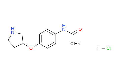 CAS No. 1220033-88-4, N-(4-(Pyrrolidin-3-yloxy)phenyl)acetamide hydrochloride