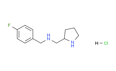 CAS No. 1289387-71-8, N-(4-Fluorobenzyl)-1-(pyrrolidin-2-yl)methanamine hydrochloride