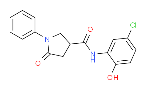 CAS No. 361369-00-8, N-(5-Chloro-2-hydroxyphenyl)-5-oxo-1-phenylpyrrolidine-3-carboxamide