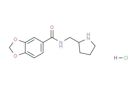 CAS No. 1353947-84-8, N-(Pyrrolidin-2-ylmethyl)benzo[d][1,3]dioxole-5-carboxamide hydrochloride