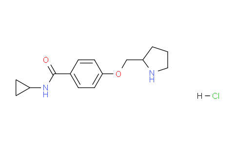 CAS No. 1332529-64-2, N-Cyclopropyl-4-(pyrrolidin-2-ylmethoxy)benzamide hydrochloride