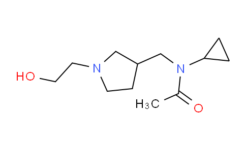 CAS No. 1353985-52-0, N-Cyclopropyl-N-((1-(2-hydroxyethyl)pyrrolidin-3-yl)methyl)acetamide