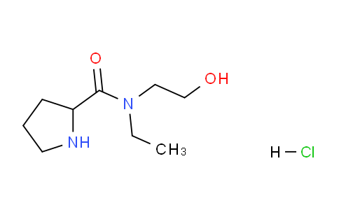 CAS No. 1236262-90-0, N-Ethyl-N-(2-hydroxyethyl)pyrrolidine-2-carboxamide hydrochloride