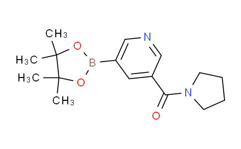 CAS No. 1218790-21-6, Pyrrolidin-1-yl(5-(4,4,5,5-tetramethyl-1,3,2-dioxaborolan-2-yl)pyridin-3-yl)methanone