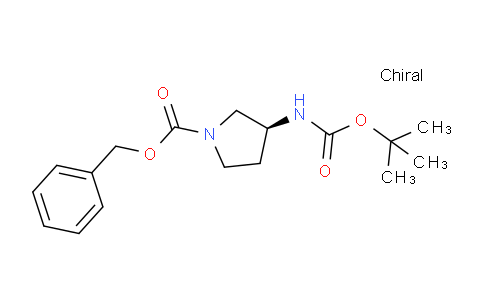 CAS No. 122536-74-7, S-1-Cbz-3-Boc-aminopyrrolidine