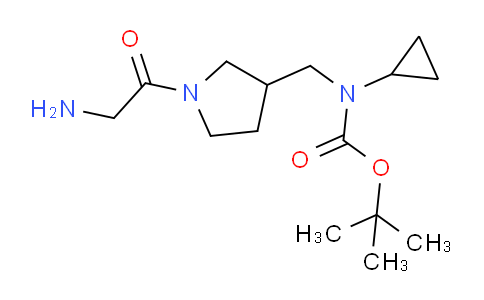 CAS No. 1353974-72-7, tert-Butyl ((1-(2-aminoacetyl)pyrrolidin-3-yl)methyl)(cyclopropyl)carbamate
