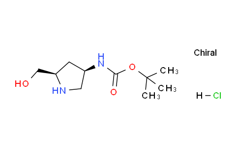 CAS No. 1279025-72-7, tert-Butyl ((3R,5R)-5-(hydroxymethyl)pyrrolidin-3-yl)carbamate hydrochloride