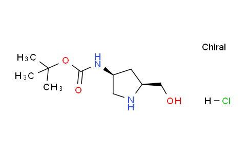 CAS No. 1265964-45-1, tert-Butyl ((3S,5S)-5-(hydroxymethyl)pyrrolidin-3-yl)carbamate hydrochloride