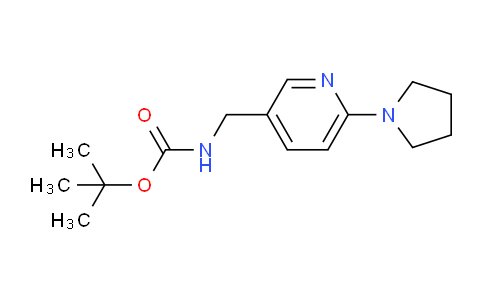 CAS No. 1355178-65-2, tert-Butyl ((6-(pyrrolidin-1-yl)pyridin-3-yl)methyl)carbamate