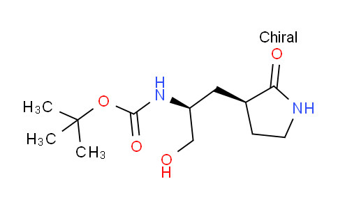 CAS No. 249736-45-6, tert-Butyl ((S)-1-hydroxy-3-((S)-2-oxopyrrolidin-3-yl)propan-2-yl)carbamate