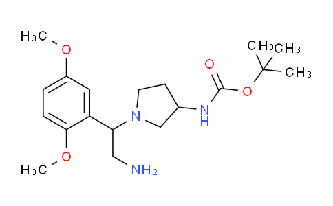CAS No. 886364-61-0, tert-Butyl (1-(2-amino-1-(2,5-dimethoxyphenyl)ethyl)pyrrolidin-3-yl)carbamate