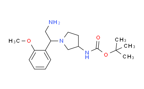 CAS No. 886364-99-4, tert-Butyl (1-(2-amino-1-(2-methoxyphenyl)ethyl)pyrrolidin-3-yl)carbamate