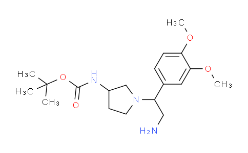 CAS No. 886365-15-7, tert-Butyl (1-(2-amino-1-(3,4-dimethoxyphenyl)ethyl)pyrrolidin-3-yl)carbamate