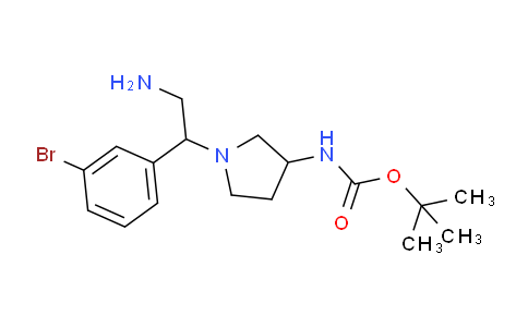 CAS No. 886365-05-5, tert-Butyl (1-(2-amino-1-(3-bromophenyl)ethyl)pyrrolidin-3-yl)carbamate