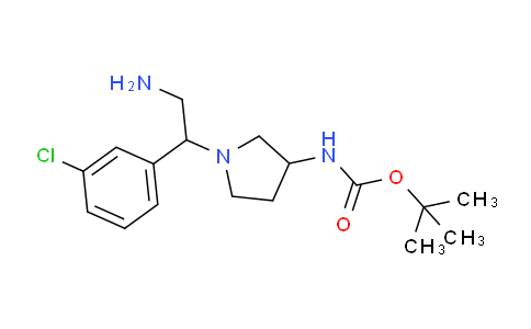CAS No. 886365-07-7, tert-Butyl (1-(2-amino-1-(3-chlorophenyl)ethyl)pyrrolidin-3-yl)carbamate