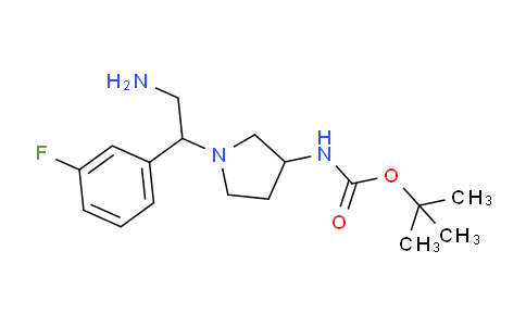CAS No. 886365-09-9, tert-Butyl (1-(2-amino-1-(3-fluorophenyl)ethyl)pyrrolidin-3-yl)carbamate