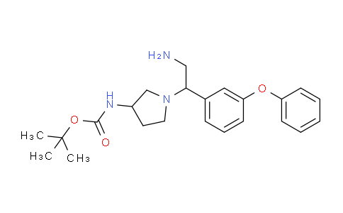 CAS No. 886365-03-3, tert-Butyl (1-(2-amino-1-(3-phenoxyphenyl)ethyl)pyrrolidin-3-yl)carbamate