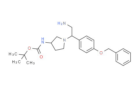 CAS No. 886365-19-1, tert-Butyl (1-(2-amino-1-(4-(benzyloxy)phenyl)ethyl)pyrrolidin-3-yl)carbamate