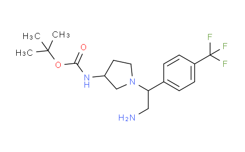 CAS No. 886365-38-4, tert-Butyl (1-(2-amino-1-(4-(trifluoromethyl)phenyl)ethyl)pyrrolidin-3-yl)carbamate