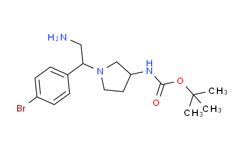 CAS No. 886365-21-5, tert-Butyl (1-(2-amino-1-(4-bromophenyl)ethyl)pyrrolidin-3-yl)carbamate
