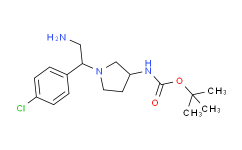 CAS No. 886365-23-7, tert-Butyl (1-(2-amino-1-(4-chlorophenyl)ethyl)pyrrolidin-3-yl)carbamate