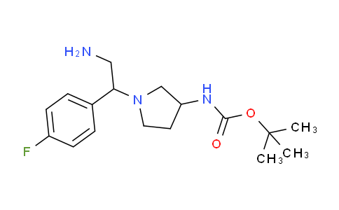 CAS No. 886365-26-0, tert-Butyl (1-(2-amino-1-(4-fluorophenyl)ethyl)pyrrolidin-3-yl)carbamate