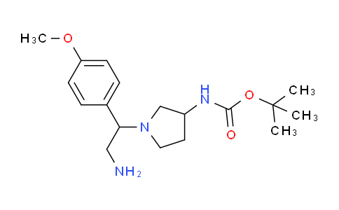 CAS No. 886365-32-8, tert-Butyl (1-(2-amino-1-(4-methoxyphenyl)ethyl)pyrrolidin-3-yl)carbamate