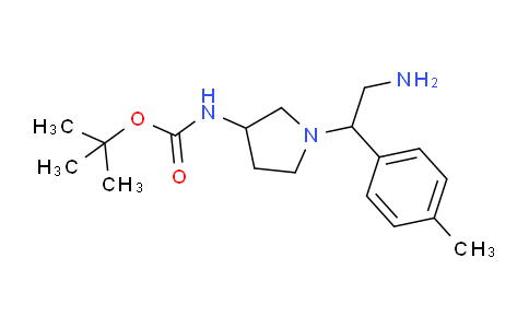 CAS No. 886365-29-3, tert-Butyl (1-(2-amino-1-(p-tolyl)ethyl)pyrrolidin-3-yl)carbamate