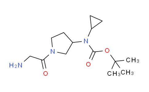 CAS No. 1353976-03-0, tert-Butyl (1-(2-aminoacetyl)pyrrolidin-3-yl)(cyclopropyl)carbamate