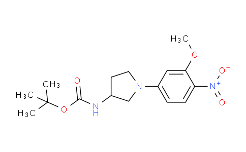 CAS No. 1417794-22-9, tert-Butyl (1-(3-methoxy-4-nitrophenyl)pyrrolidin-3-yl)carbamate
