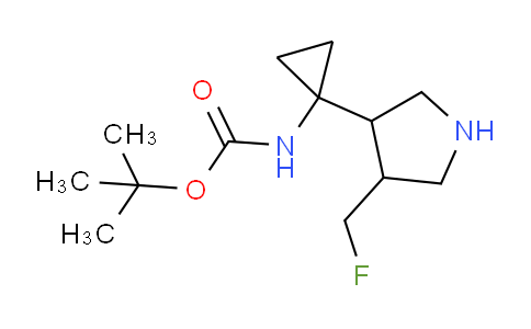 CAS No. 1373028-61-5, tert-Butyl (1-(4-(fluoromethyl)pyrrolidin-3-yl)cyclopropyl)carbamate