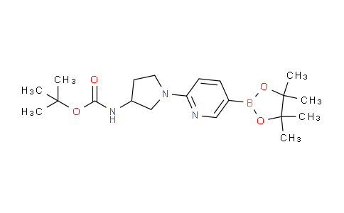 MC668556 | 1357397-73-9 | tert-Butyl (1-(5-(4,4,5,5-tetramethyl-1,3,2-dioxaborolan-2-yl)pyridin-2-yl)pyrrolidin-3-yl)carbamate