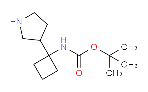 CAS No. 1330765-24-6, tert-Butyl (1-(pyrrolidin-3-yl)cyclobutyl)carbamate