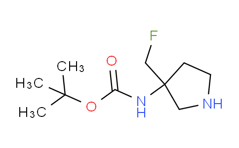 CAS No. 186202-12-0, tert-Butyl (3-(fluoromethyl)pyrrolidin-3-yl)carbamate