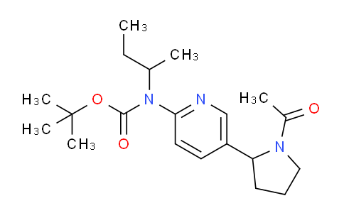 CAS No. 1352496-22-0, tert-Butyl (5-(1-acetylpyrrolidin-2-yl)pyridin-2-yl)(sec-butyl)carbamate